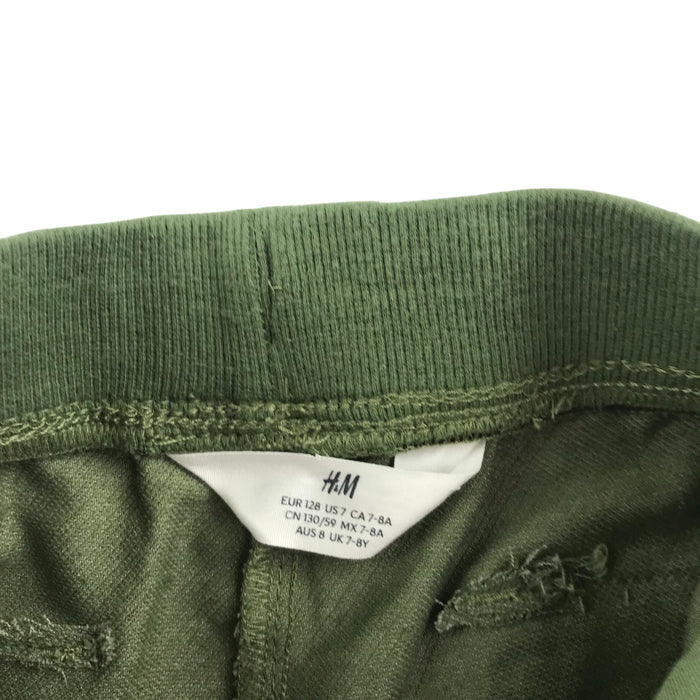 H&M 7-8 years khaki green plain cargo style shorts