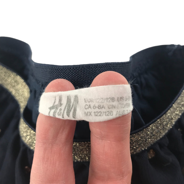 H&M 7-8 years navy blue sparkly skirt