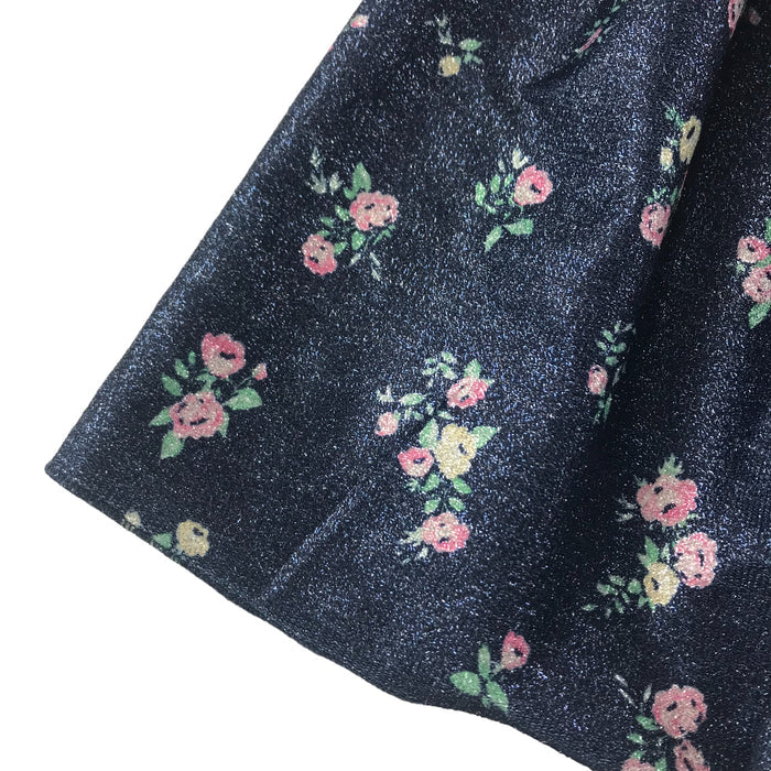 H&M 7-8 years navy sparkly floral skirt