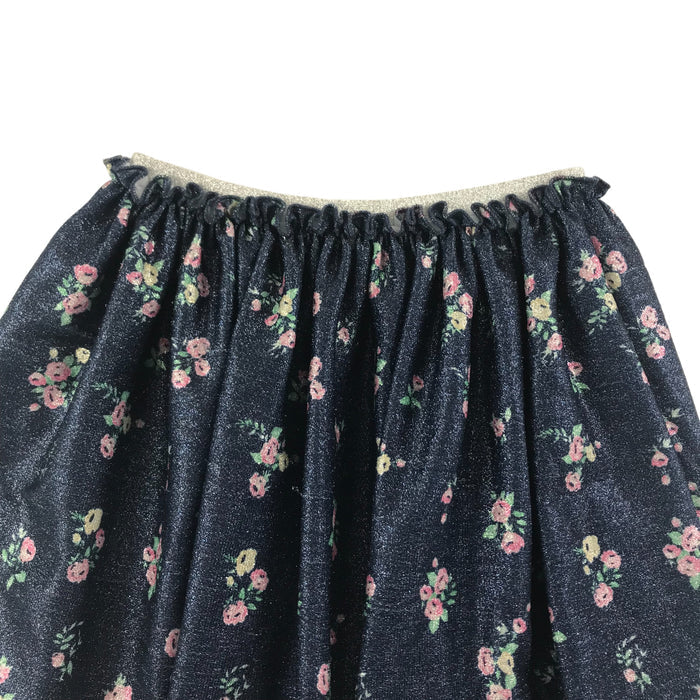 H&M 7-8 years navy sparkly floral skirt