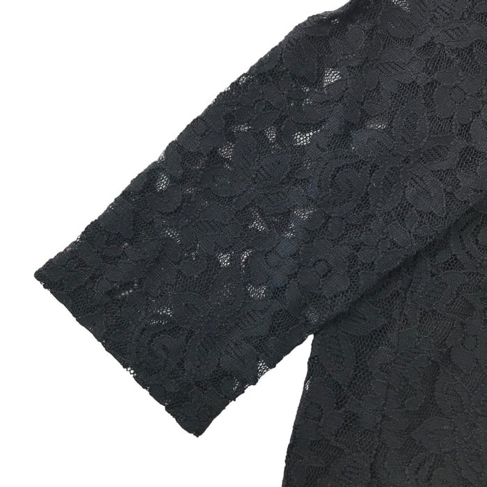 H&M 8-9 years black cropped 3/4 sleeve blouse