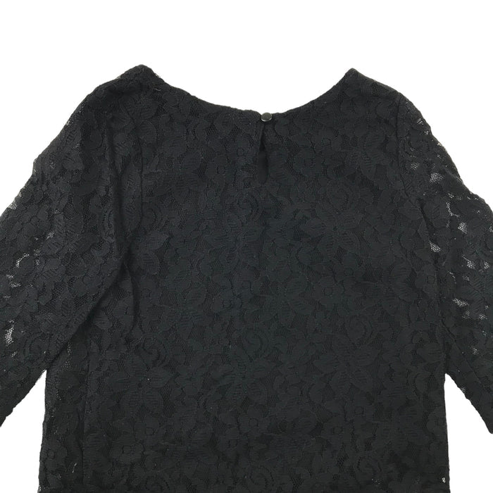 H&M 8-9 years black cropped 3/4 sleeve blouse