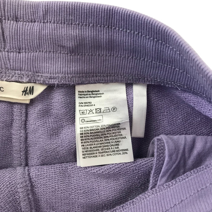 H&M 8 years lilac jersey relaxed fit shorts