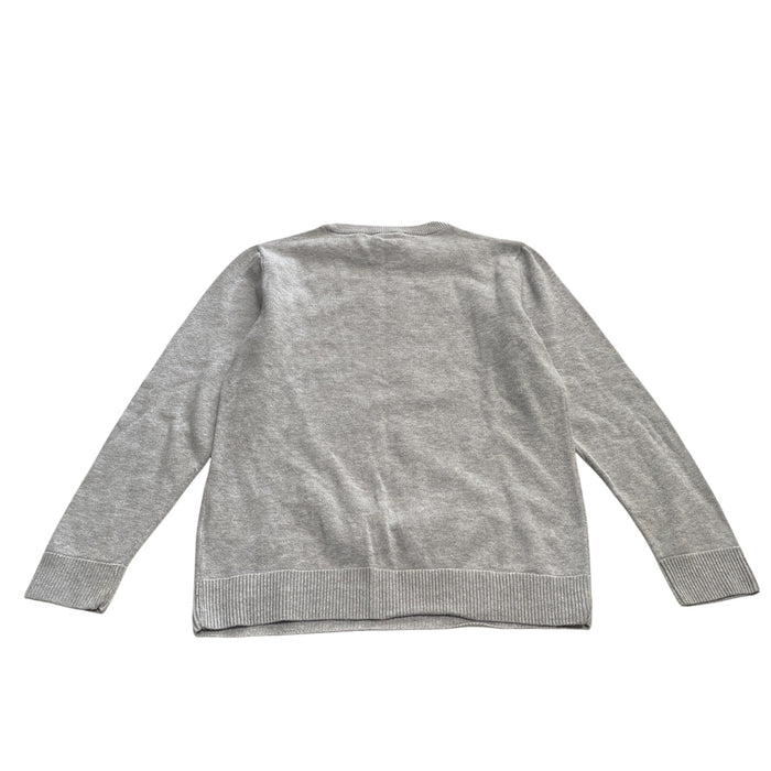 H&M festive jumper 7-8 years grey cool polar bear light cotton