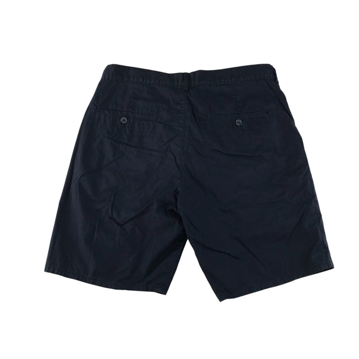 H&M men's eur 30 navy plain chino style regular fit cotton shorts