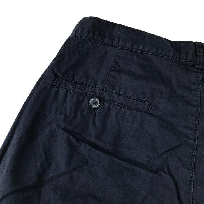 H&M men's eur 30 navy plain chino style regular fit cotton shorts