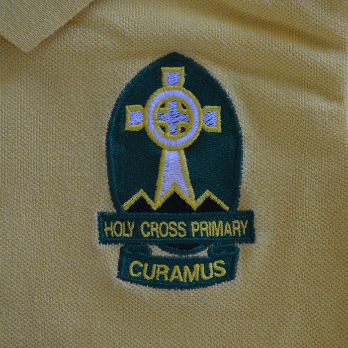 Holy Cross primary yellow school polo shirt