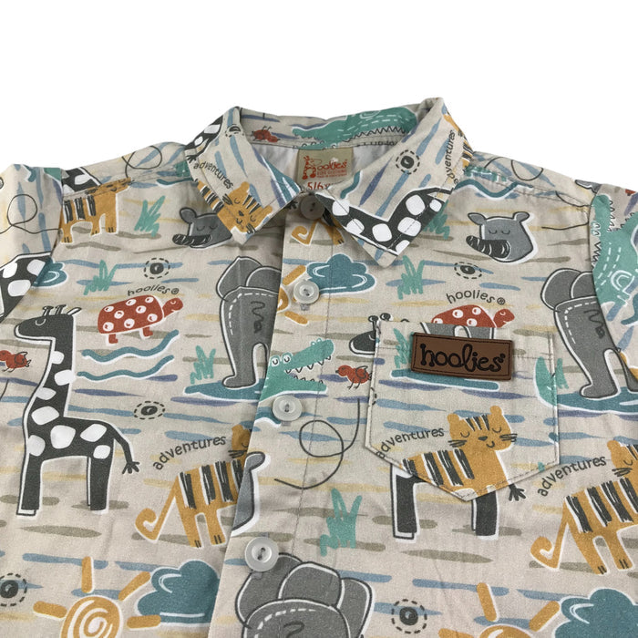Hoolies 5-6 years grey animal design cotton shirt
