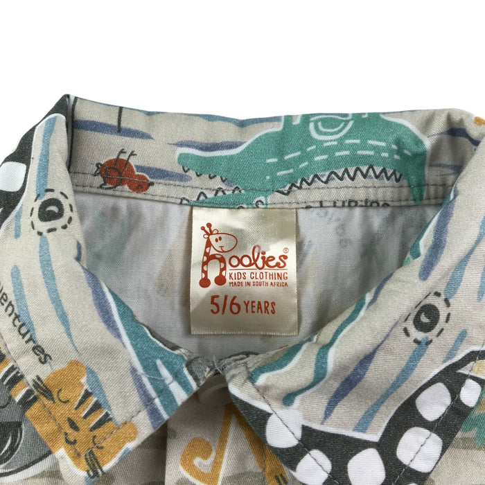 Hoolies 5-6 years grey animal design cotton shirt