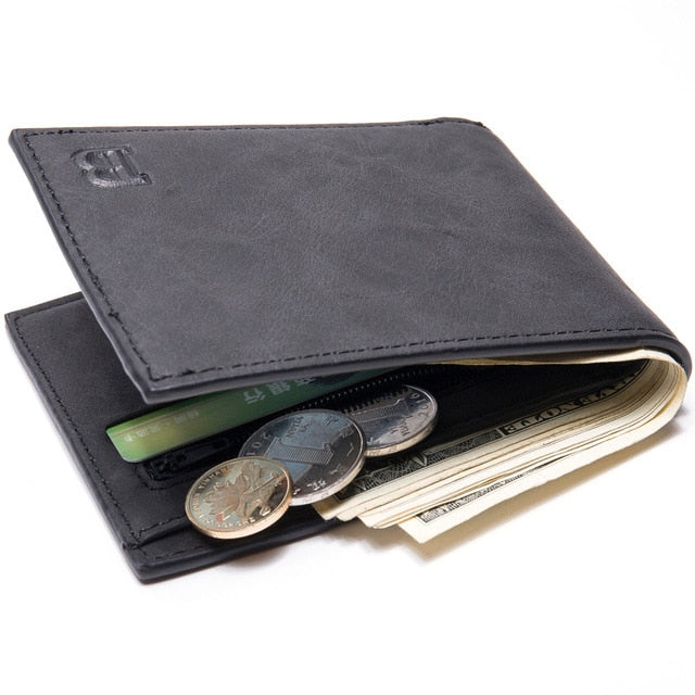 Hot Selling New Men's Short Wallet Iron Edge Korean Youth Men's Horizontal Wallet Trend Card Pack Purse - NATASHAHS