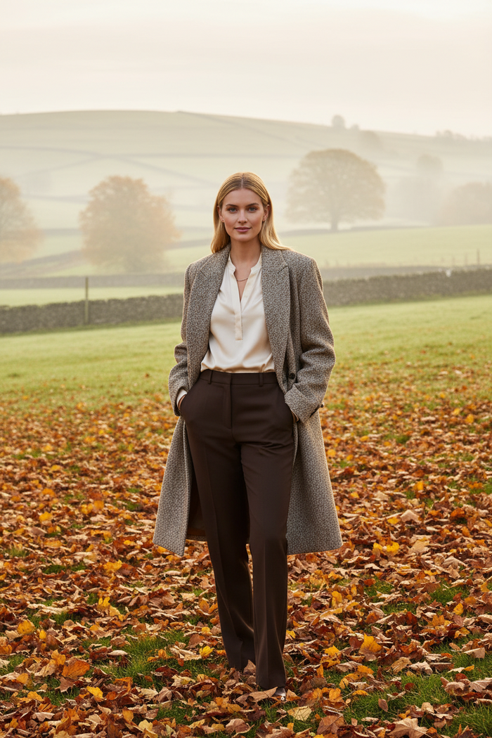 Hugo Boss Brown Tweed Over Coat