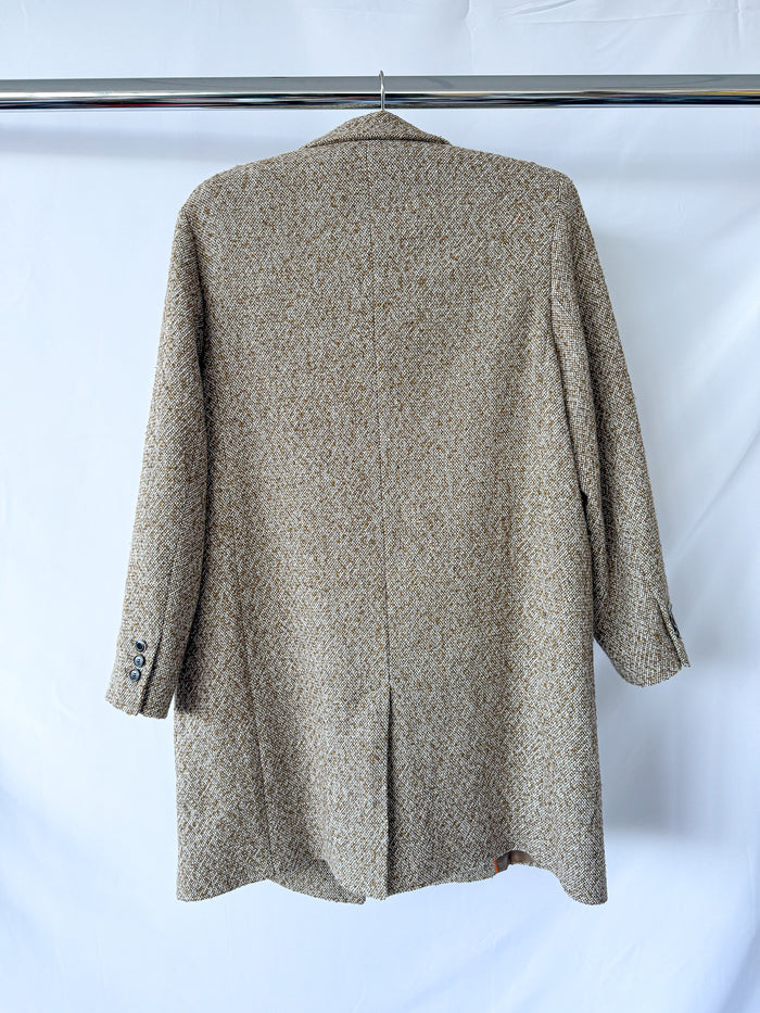 Hugo Boss Brown Tweed Over Coat