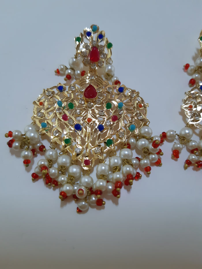 NATASHAH'S GOLDEN BASE EARRING- NS0181 - NATASHAHS