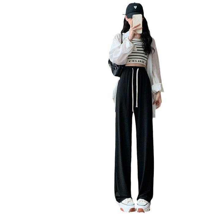 Ice Silk Wide-Leg Pants
