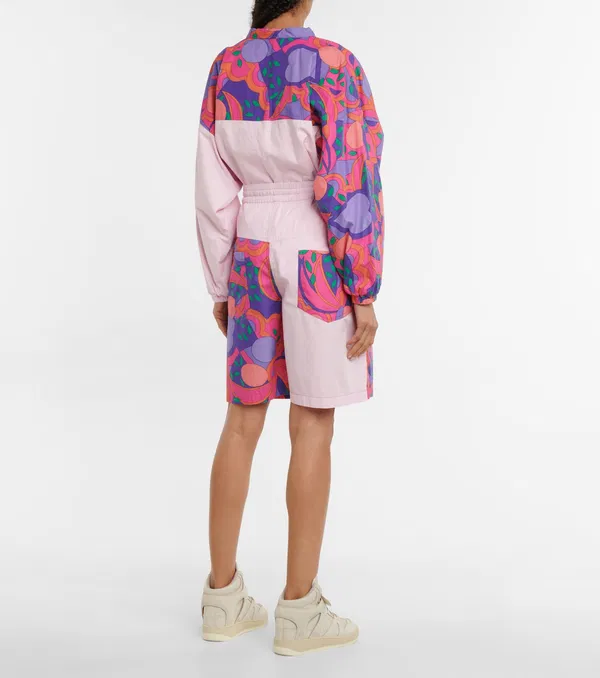 Isabel Marant Laverneo Pink Bold Logo Print Shorts