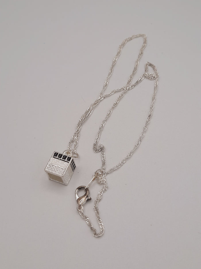 Islam muslim kaaba in mecca pendant muslim silver-plated kaaba pendant with chain