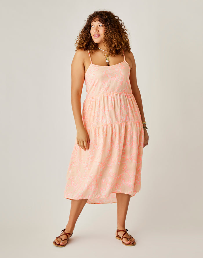 Jacey Textured Dress: Jade Pink - FINAL SALE