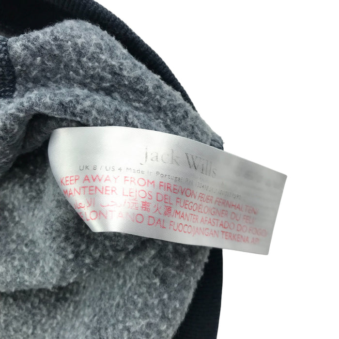Jack Wills women's 8 black plain with pink detailing hoodie