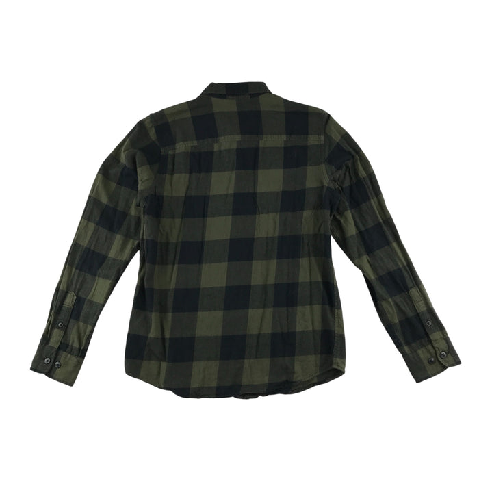 Jack&Jones 11-12 years khaki and black checked buttoned cotton shirt