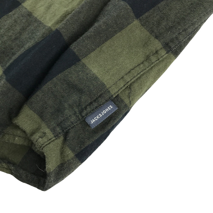 Jack&Jones 11-12 years khaki and black checked buttoned cotton shirt