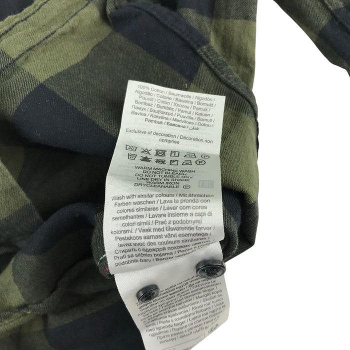 Jack&Jones 11-12 years khaki and black checked buttoned cotton shirt