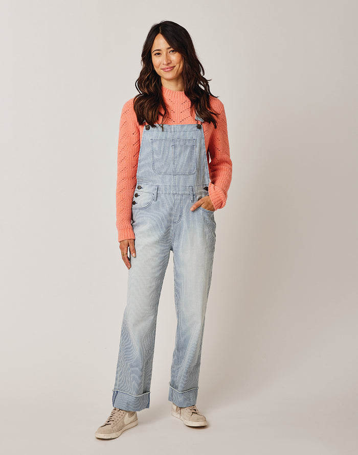 Jason Railroad Stripe Overall: Indigo Stripe - FINAL SALE