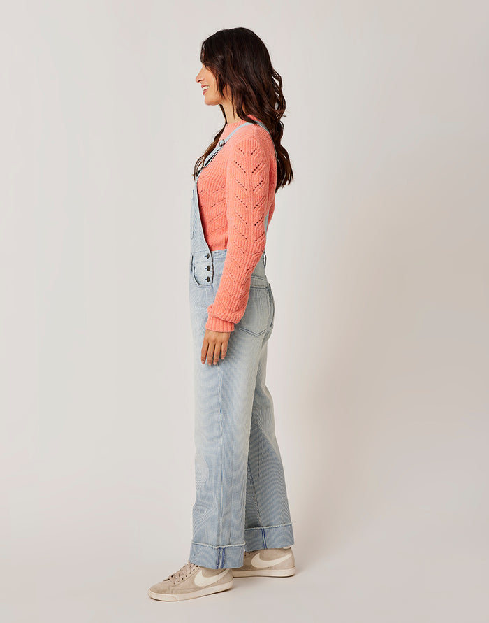Jason Railroad Stripe Overall: Indigo Stripe - FINAL SALE