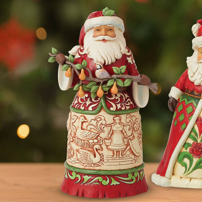 Jim Shore Heartwood Creek - 12 Twelve Days of Christmas Santa Figurine 6013135