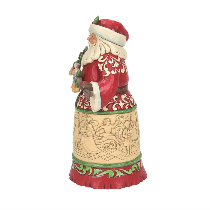 Jim Shore Heartwood Creek - 12 Twelve Days of Christmas Santa Figurine 6013135