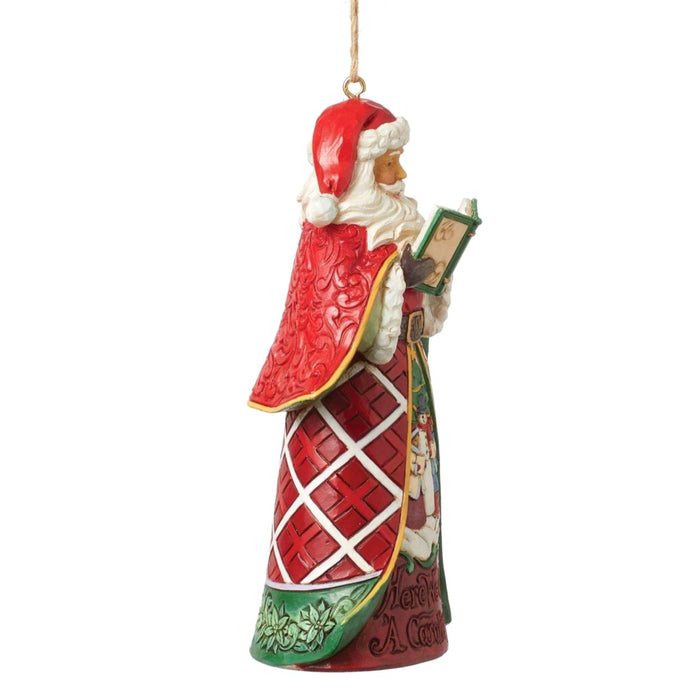 Jim Shore Heartwood Creek - Caroling Santa Christmas Ornament 6012969