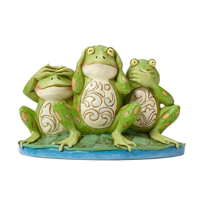 Jim Shore Heartwood Creek - Croak No Evil Frogs Figurine 4047051