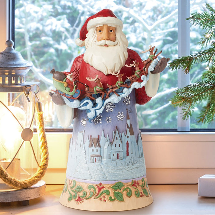 Jim Shore Heartwood Creek - Midnight Christmas Sky Santa Figurine 6015502