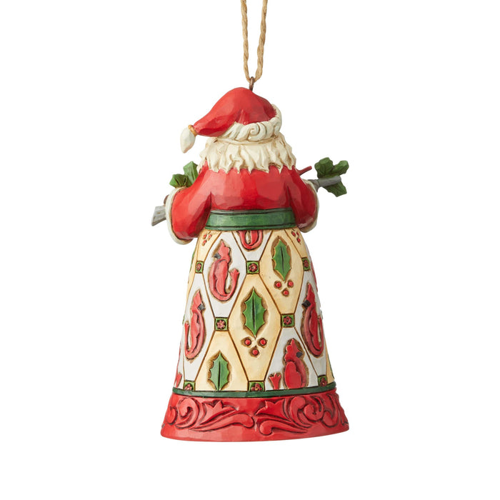 Jim Shore Heartwood Creek - Santa with Cardinals Christmas Ornament 6004303