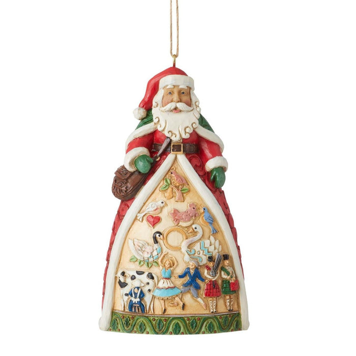 Jim Shore Heartwood Creek - Twelve Days of Christmas Santa Ornament 6011494
