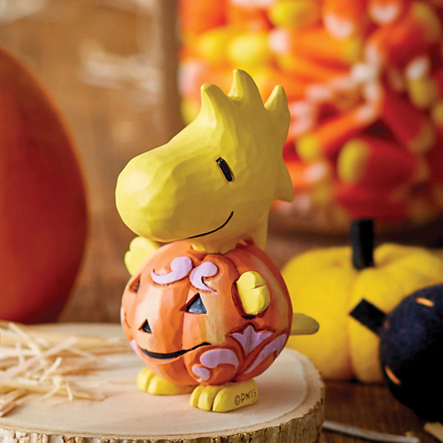 Jim Shore Peanuts - Woodstock Jack-O-Lantern Pumpkin Figurine 6010319