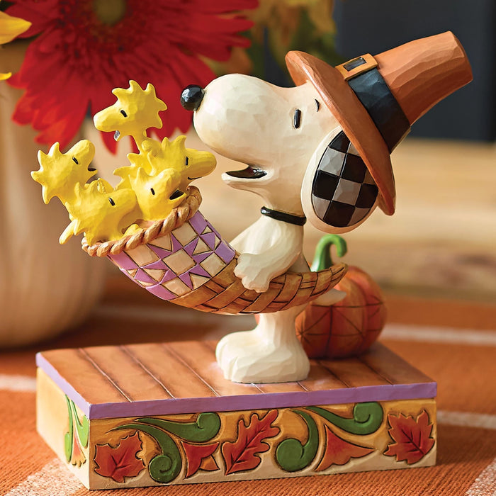 Jim Shore x Peanuts - Harvest Happiness Snoopy Pilgrim Figurine 6016579
