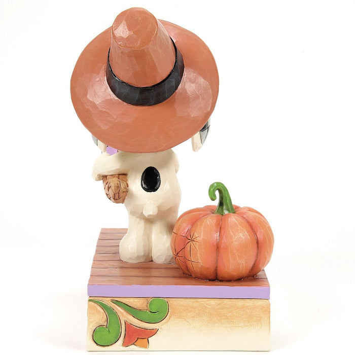 Jim Shore x Peanuts - Harvest Happiness Snoopy Pilgrim Figurine 6016579