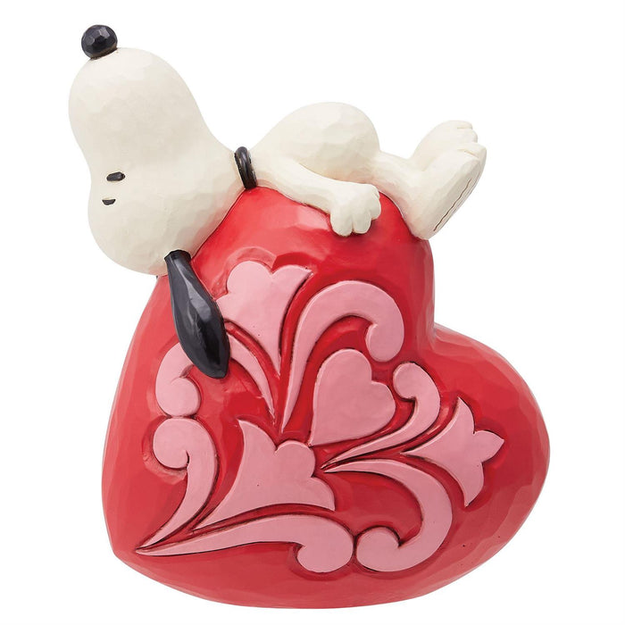 Jim Shore x Peanuts - Snoopy Laying on Heart Figurine 6014345