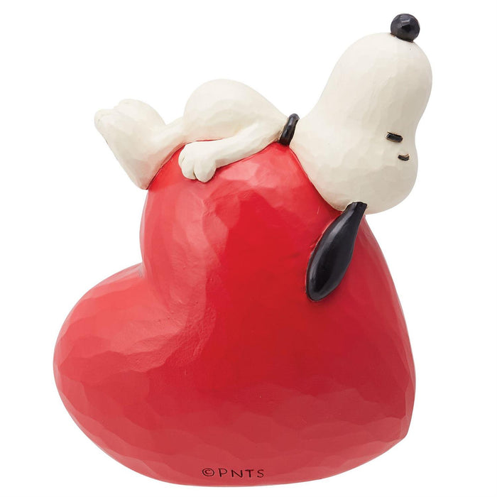 Jim Shore x Peanuts - Snoopy Laying on Heart Figurine 6014345