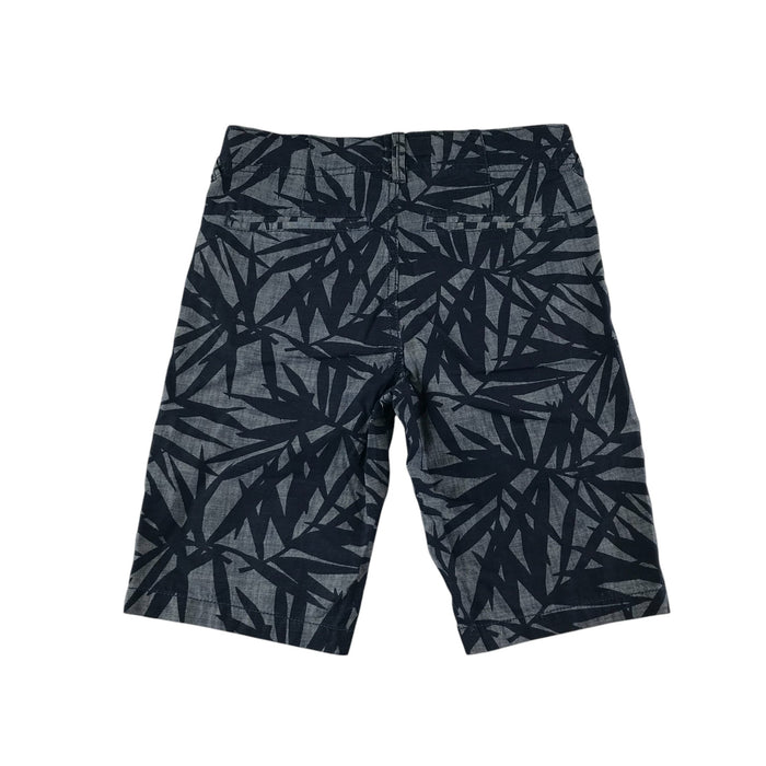 John Lewis 10-11 years navy and grey plant print cotton shorts