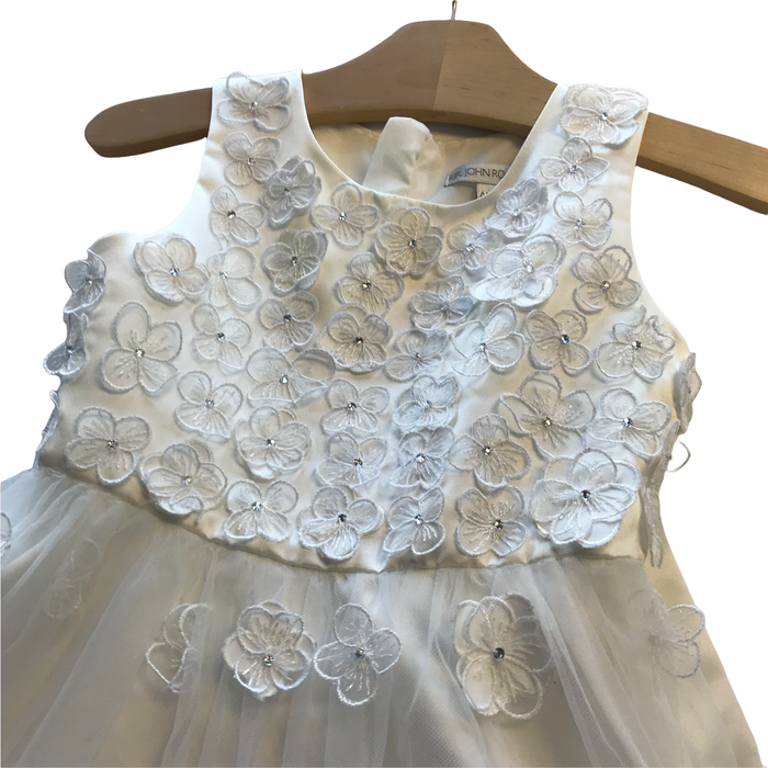 John Rocha 4-5 years white floral formal dress