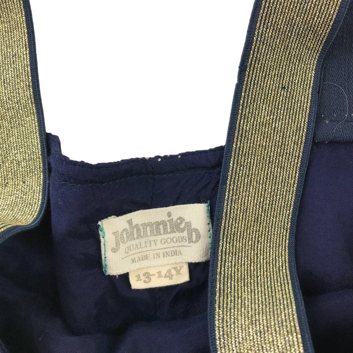 Johnnie B 13-14 years navy blue starry cropped top