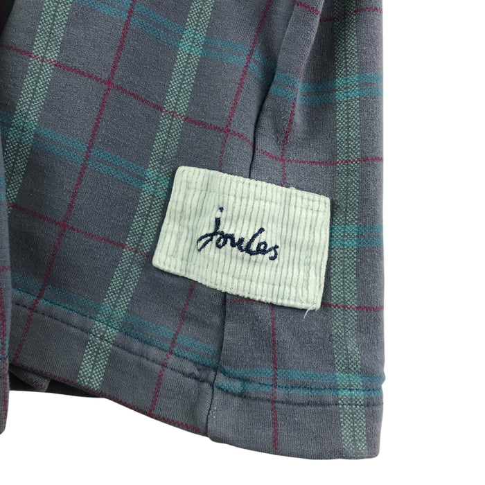 Joules 4-5 years blue checked quarter zip sweater