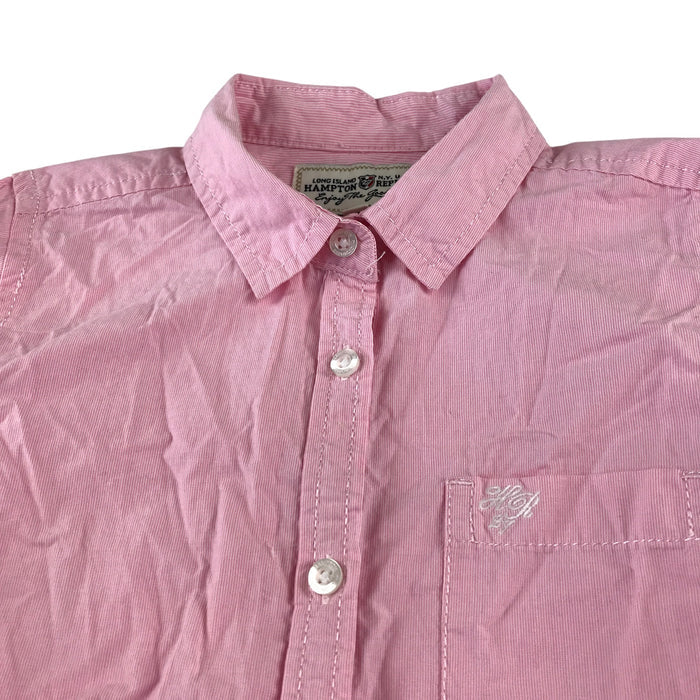 Kappahl 6-7 years pink with white striped buttoned cotton shirt