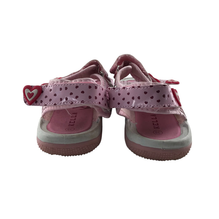 Kella size UK 2.5 pink hearts sandals