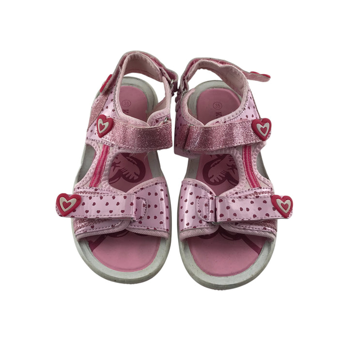 Kella size UK 2.5 pink hearts sandals