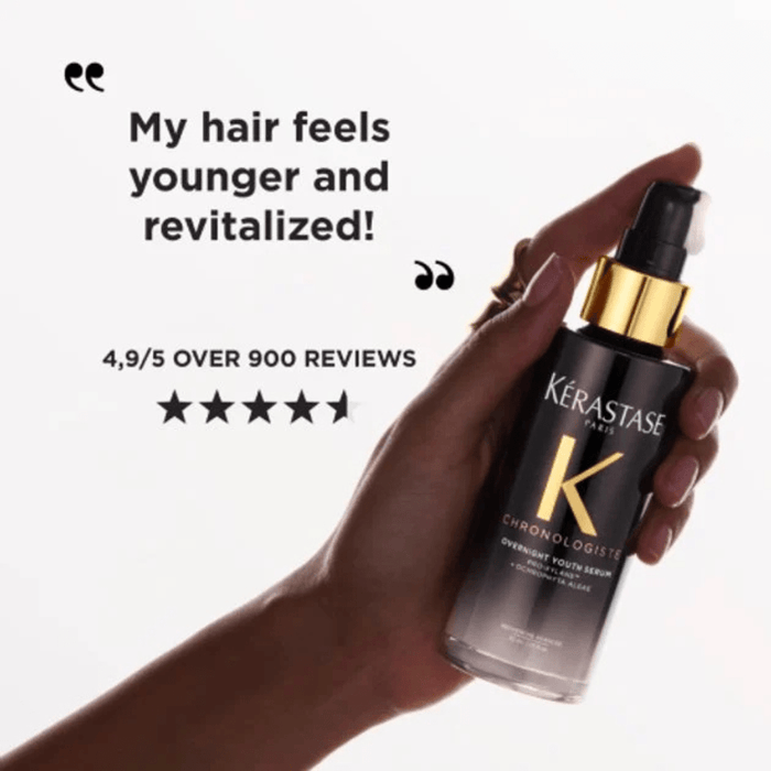 Kérastase Chronologiste Serum Overnight Youth Serum For Hair Weakened By Signs Of Aging 90 ml - Beauty Tribe
