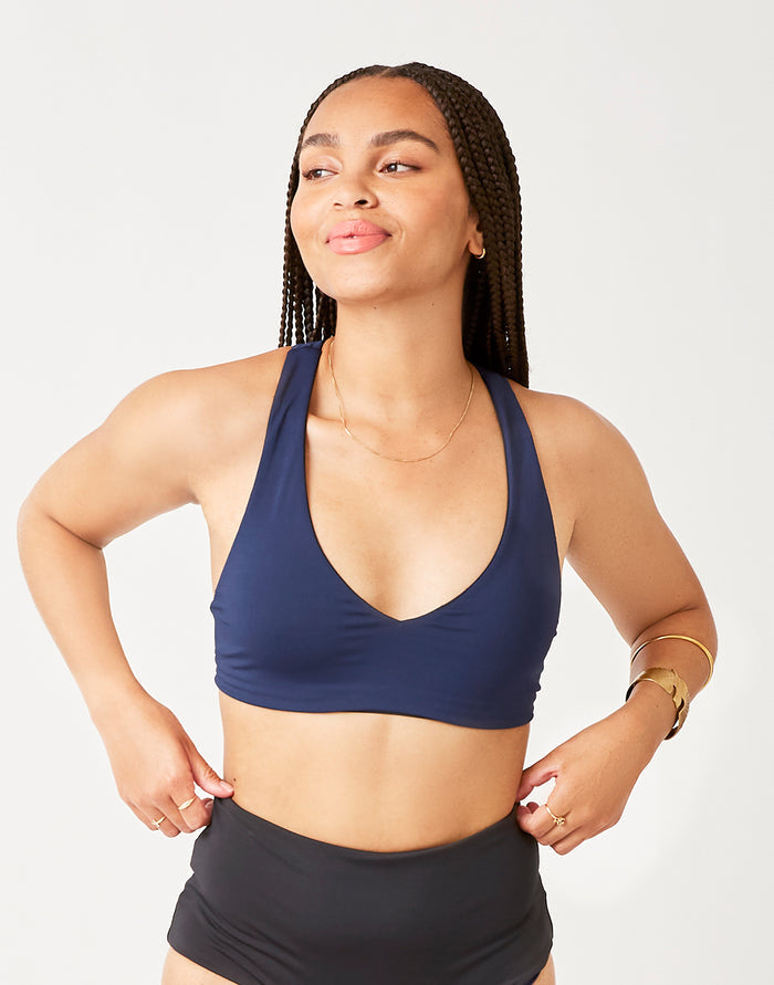 La Jolla Reversible Top: Black/Navy - FINAL SALE