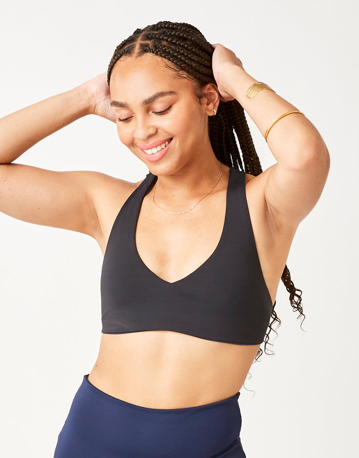 La Jolla Reversible Top: Black/Navy - FINAL SALE