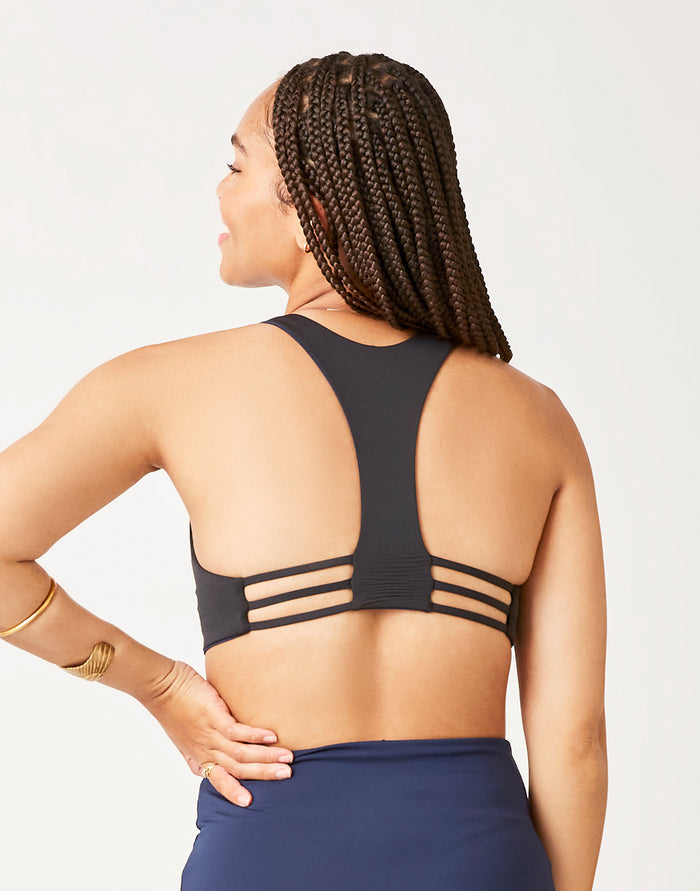 La Jolla Reversible Top: Black/Navy - FINAL SALE